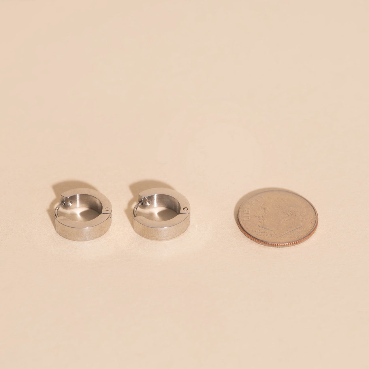 Smooth Chunky Huggie Hoop Earrings