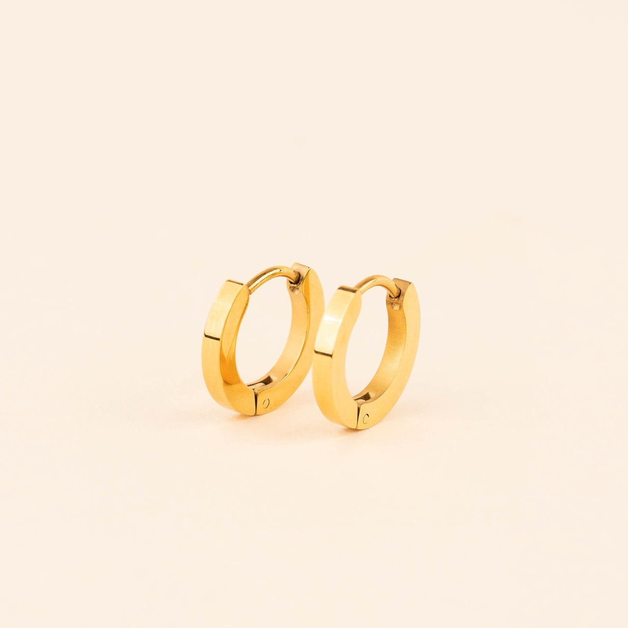 Smooth Huggie Hoop Earrings