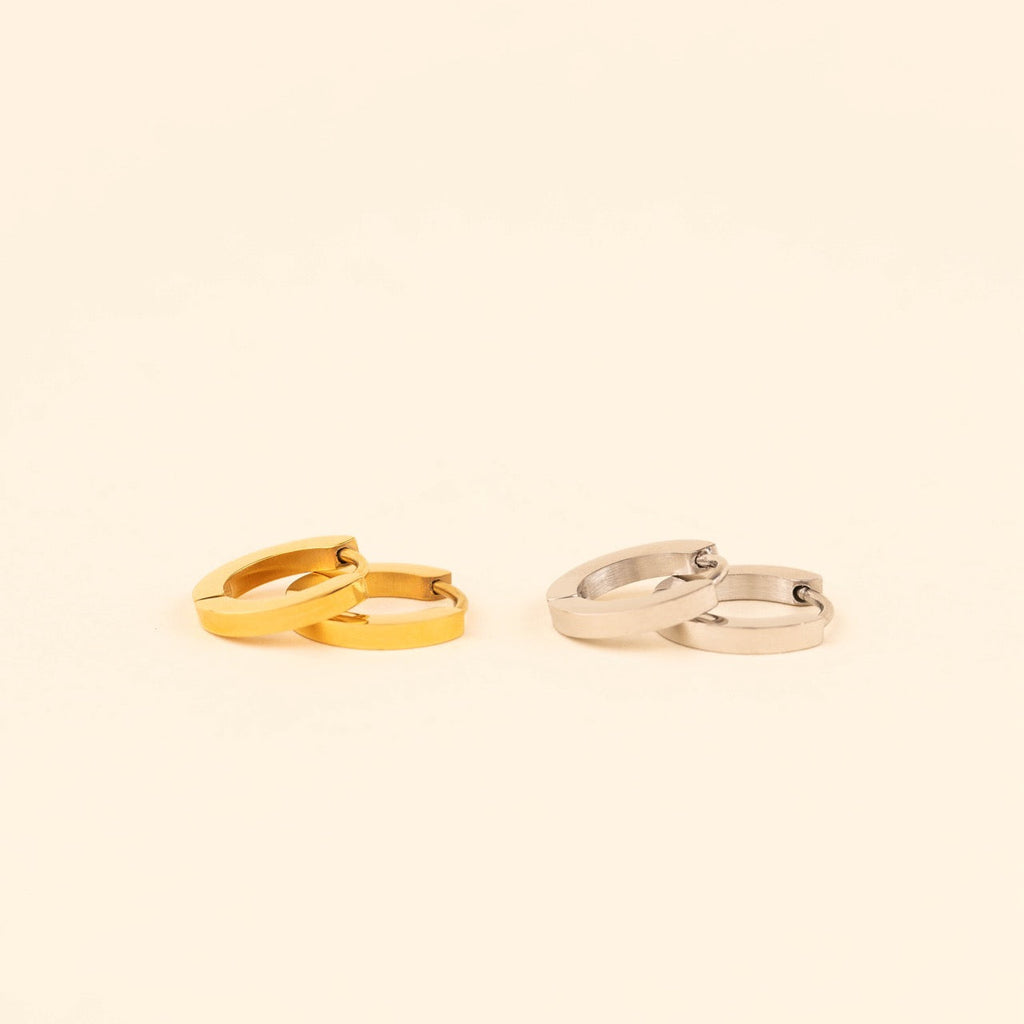 Smooth Huggie Hoop Earrings