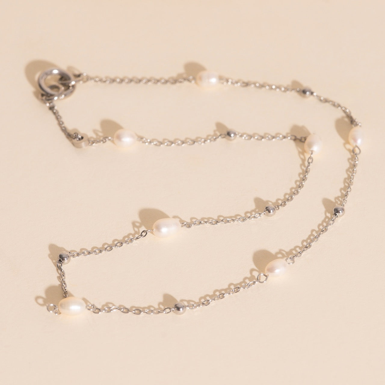 Mini Pearl Chain Necklace (18")