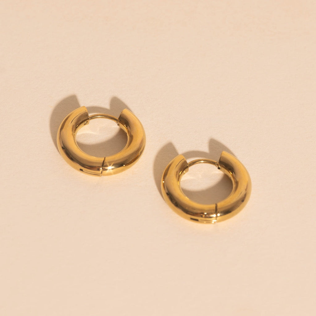 Chunky Rounded Huggie Hoop Earrings