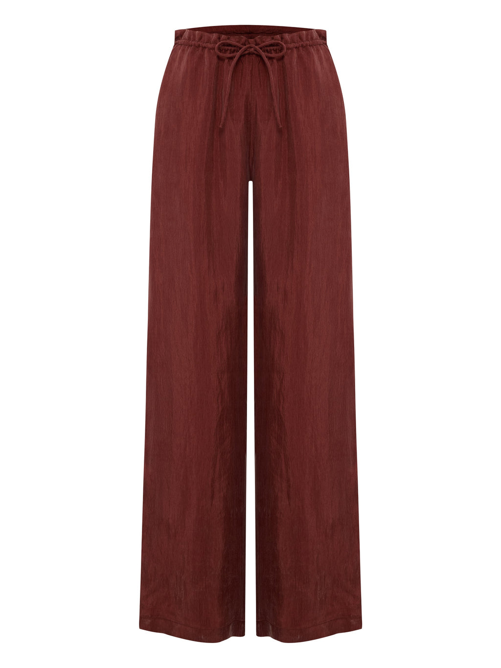 Lucid Flow Tie Pants - Burgundy