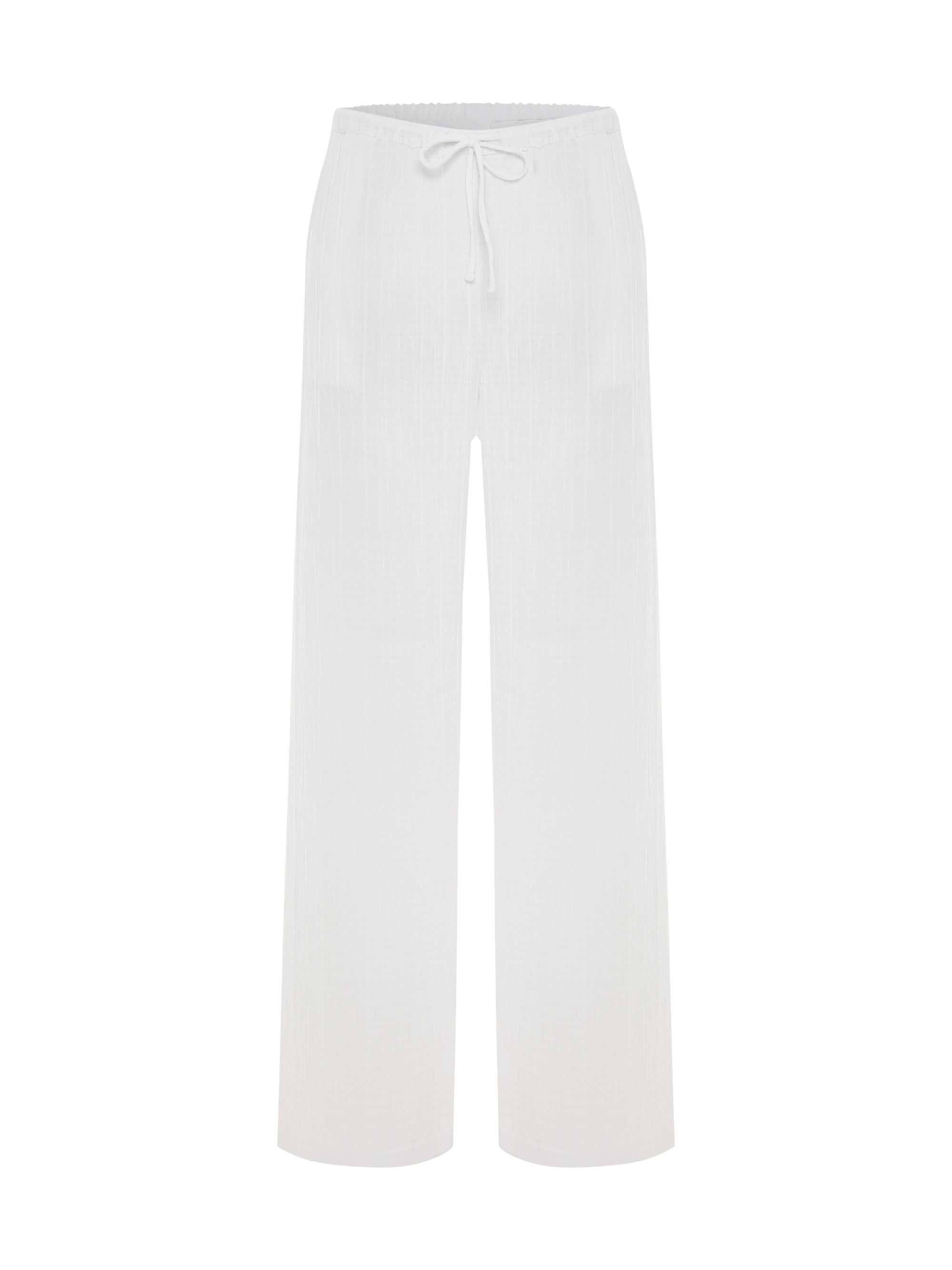 Kaya Drawstring Pants - White
