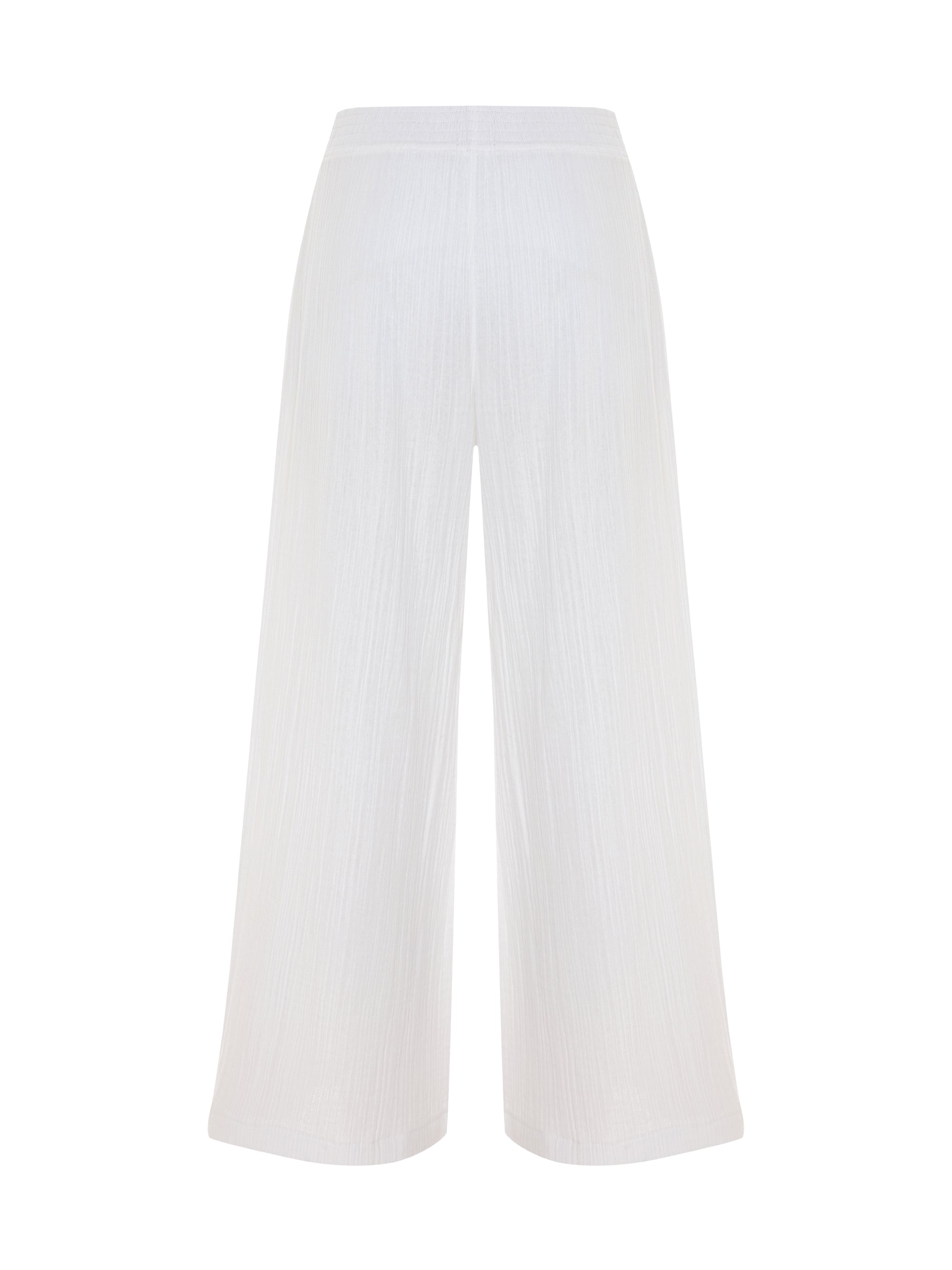 Aura Palazzo Pants - White
