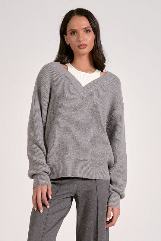 Ashtin Sweater Grey White