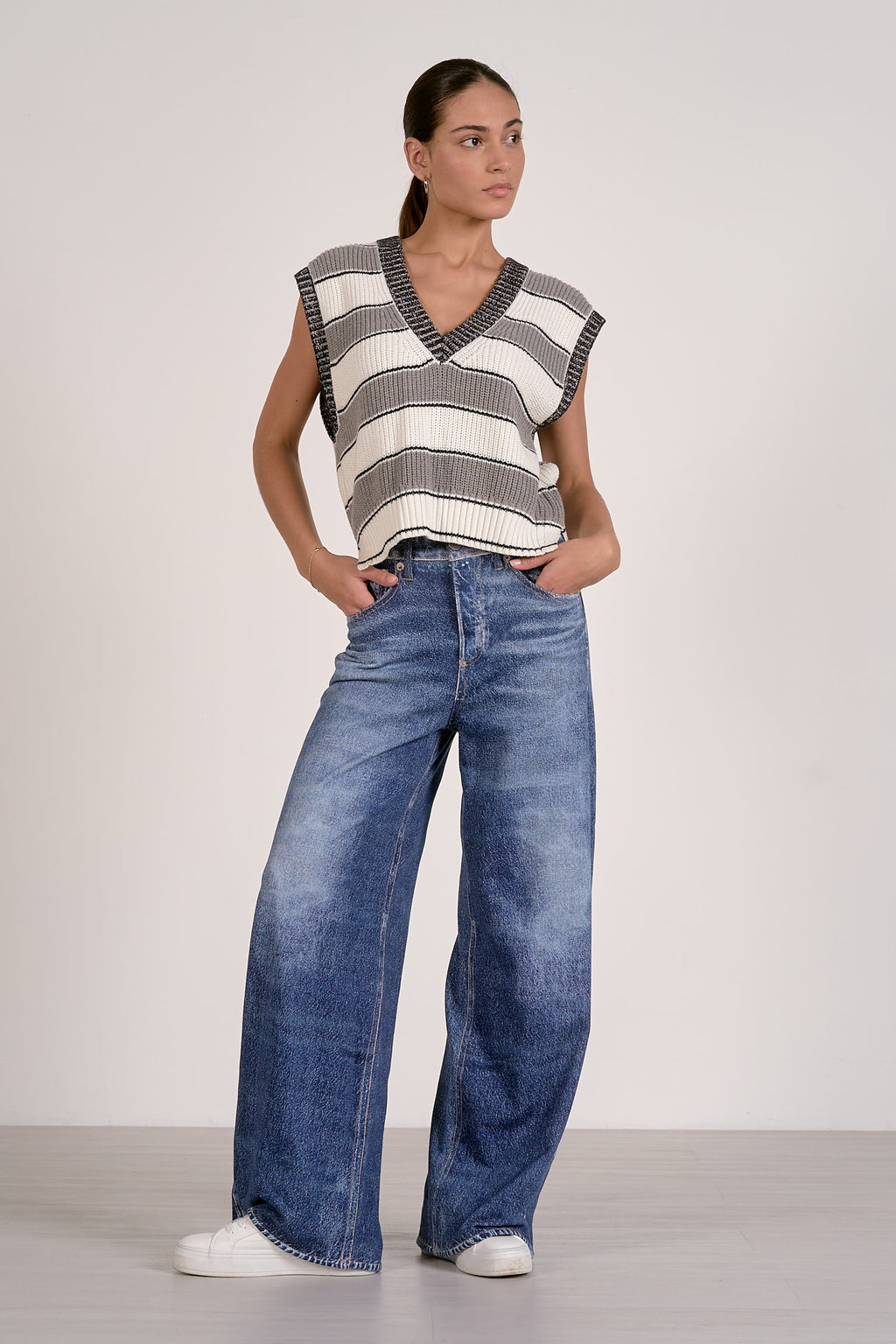 Slate Sleeveless Sweater