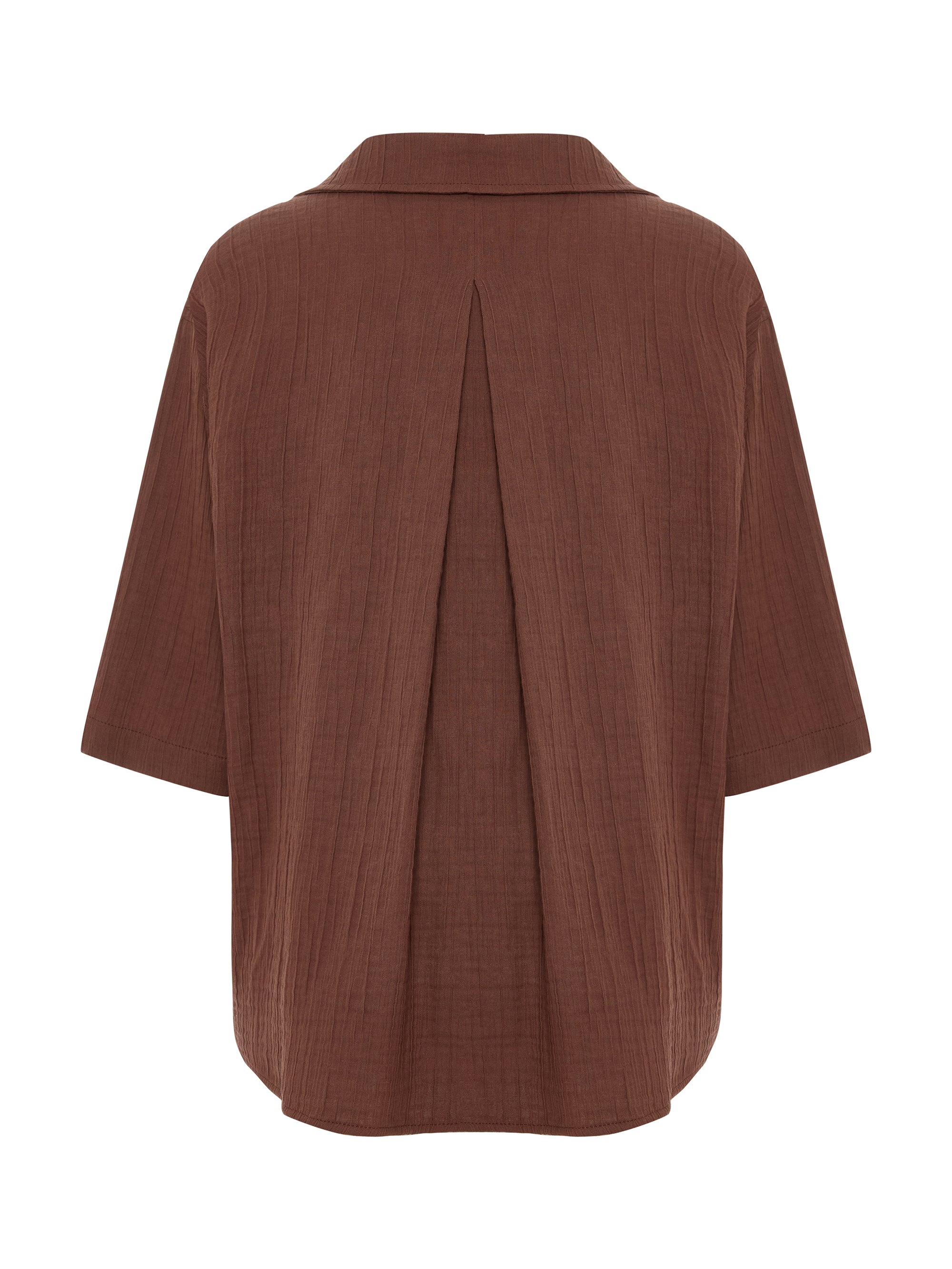 Kaya Boyfriend Shirt - Terracotta