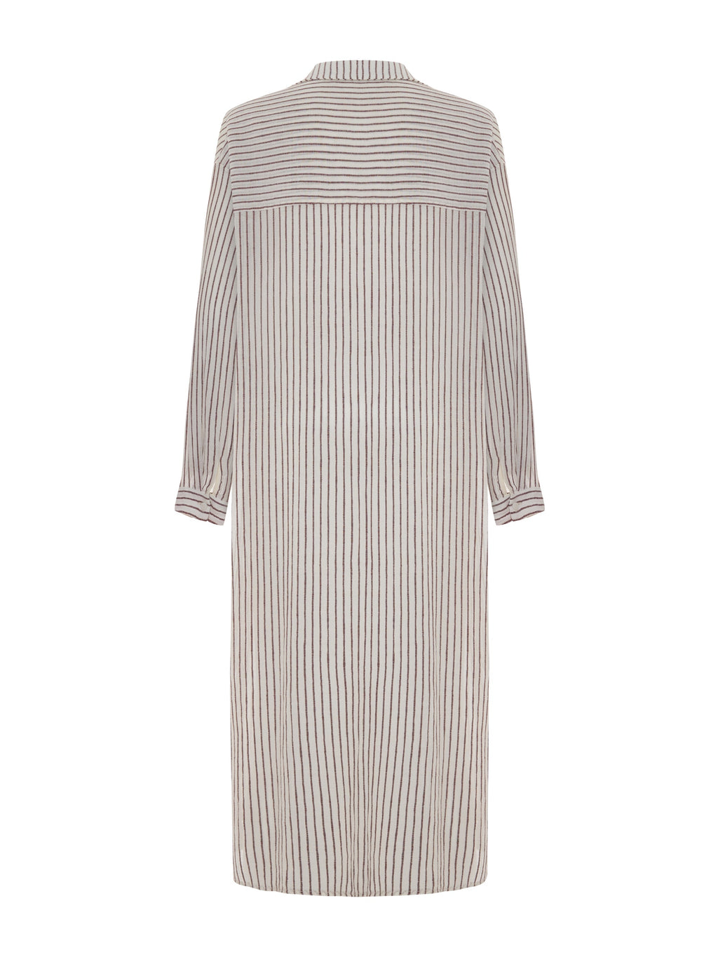 Voyage Shirt Dress - Burgundy Stripes