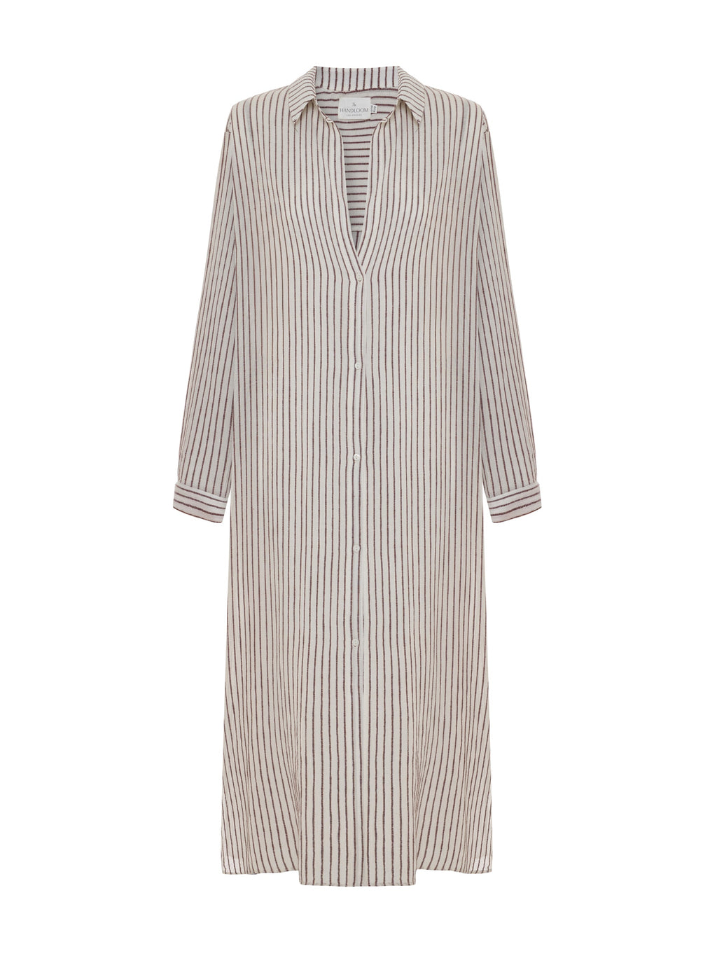 Voyage Shirt Dress - Burgundy Stripes
