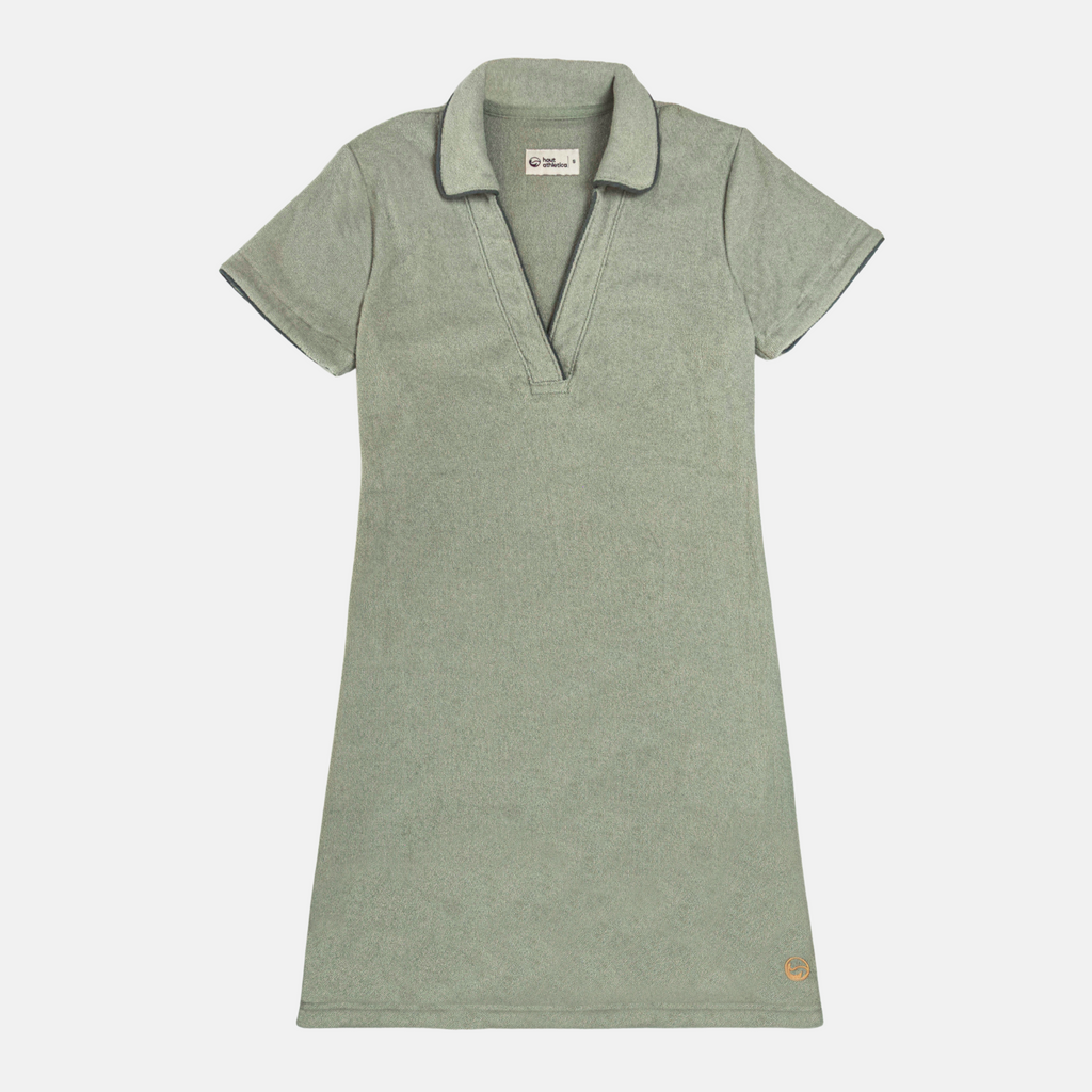 Sage Terry Cloth Polo Dress