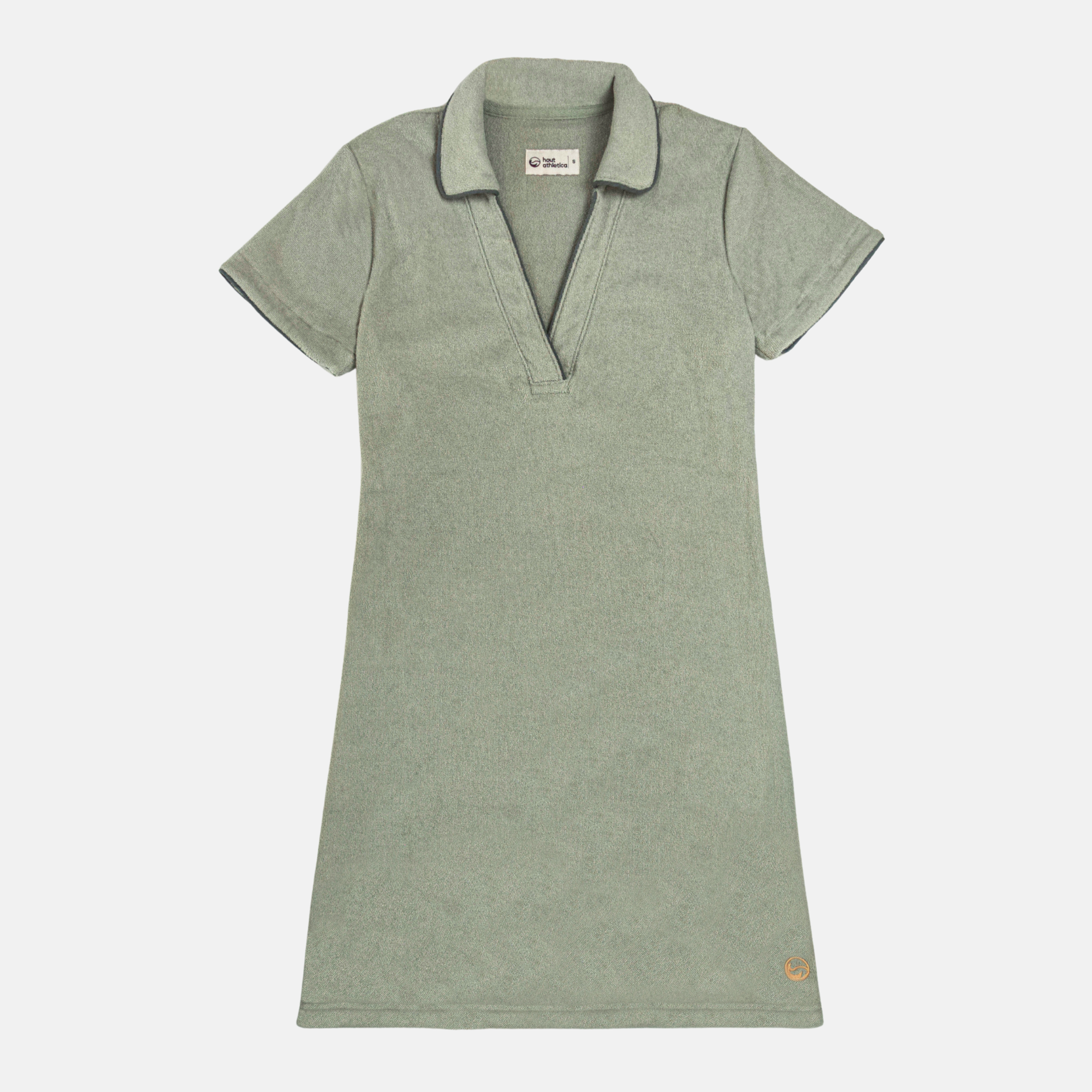 Sage Terry Cloth Polo Dress