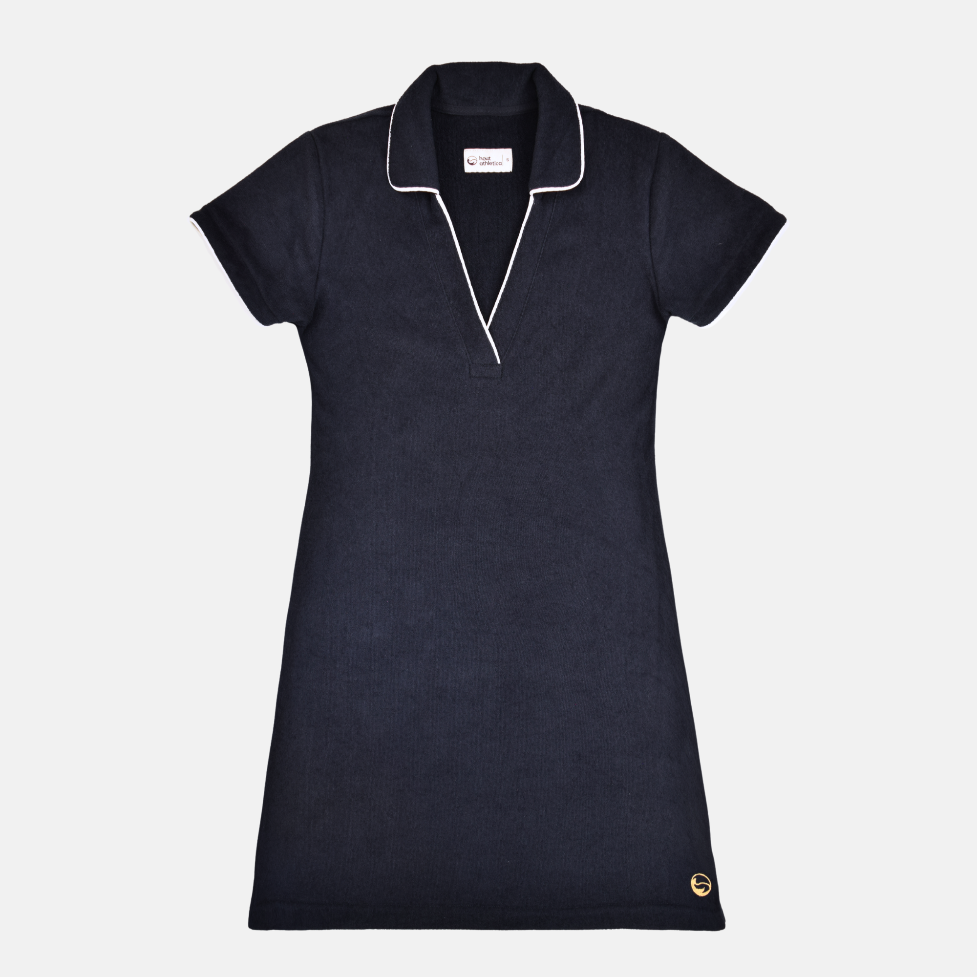 Navy Terry Cloth Polo Dress