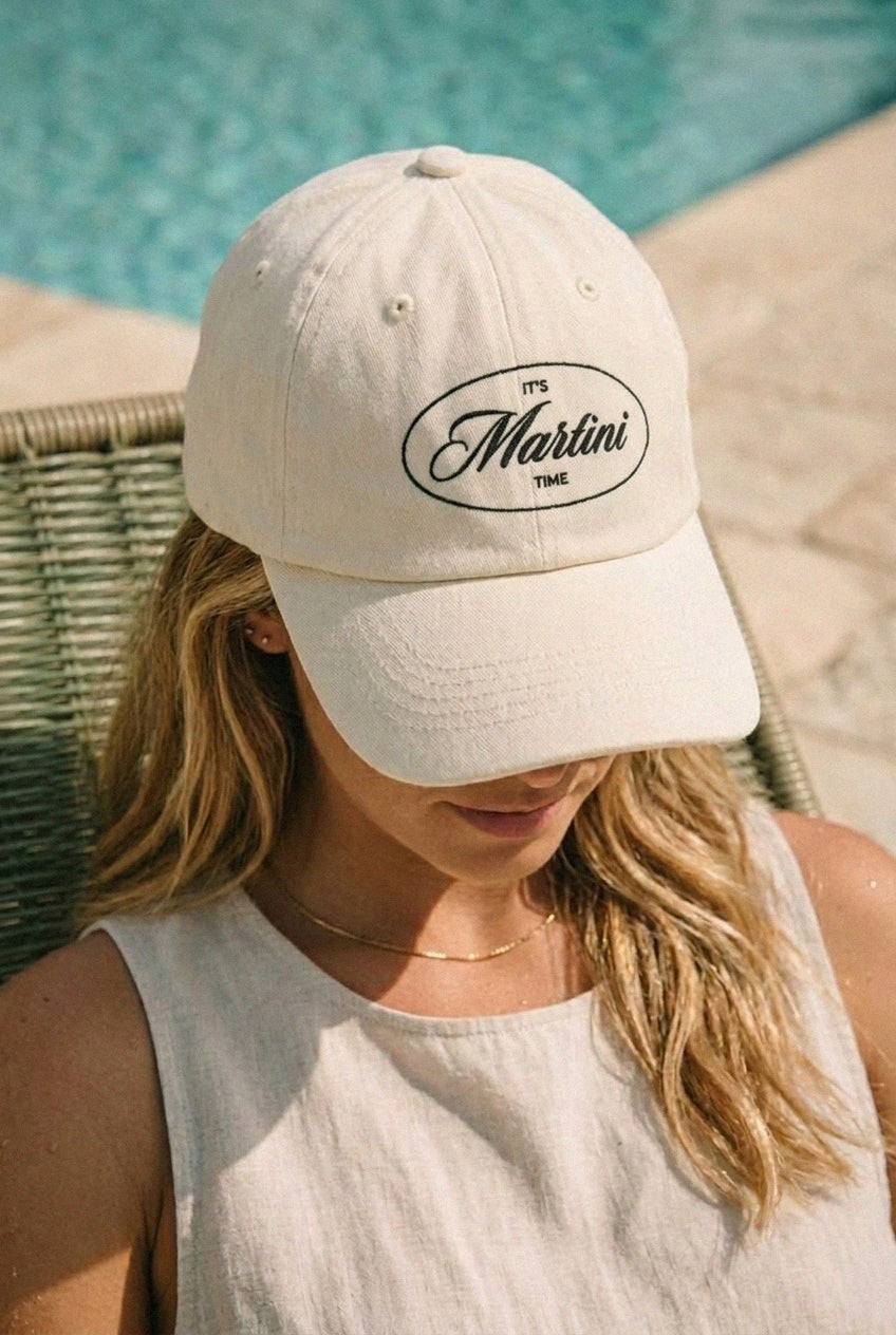 It's Martini Time Organic Cotton Dad Cap