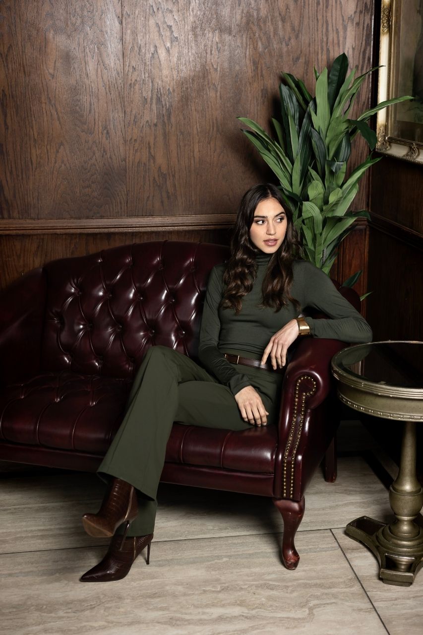 GRACE TURTLENECK: LODEN