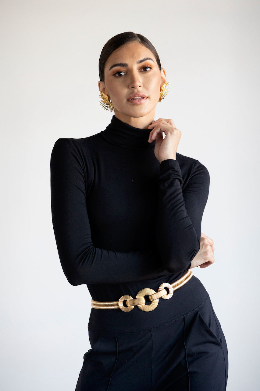 GRACE TURTLENECK: BLACK