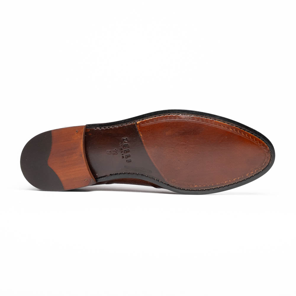 14-202-CGN ROSSI Teju Lizard Penny Loafer, Cognac