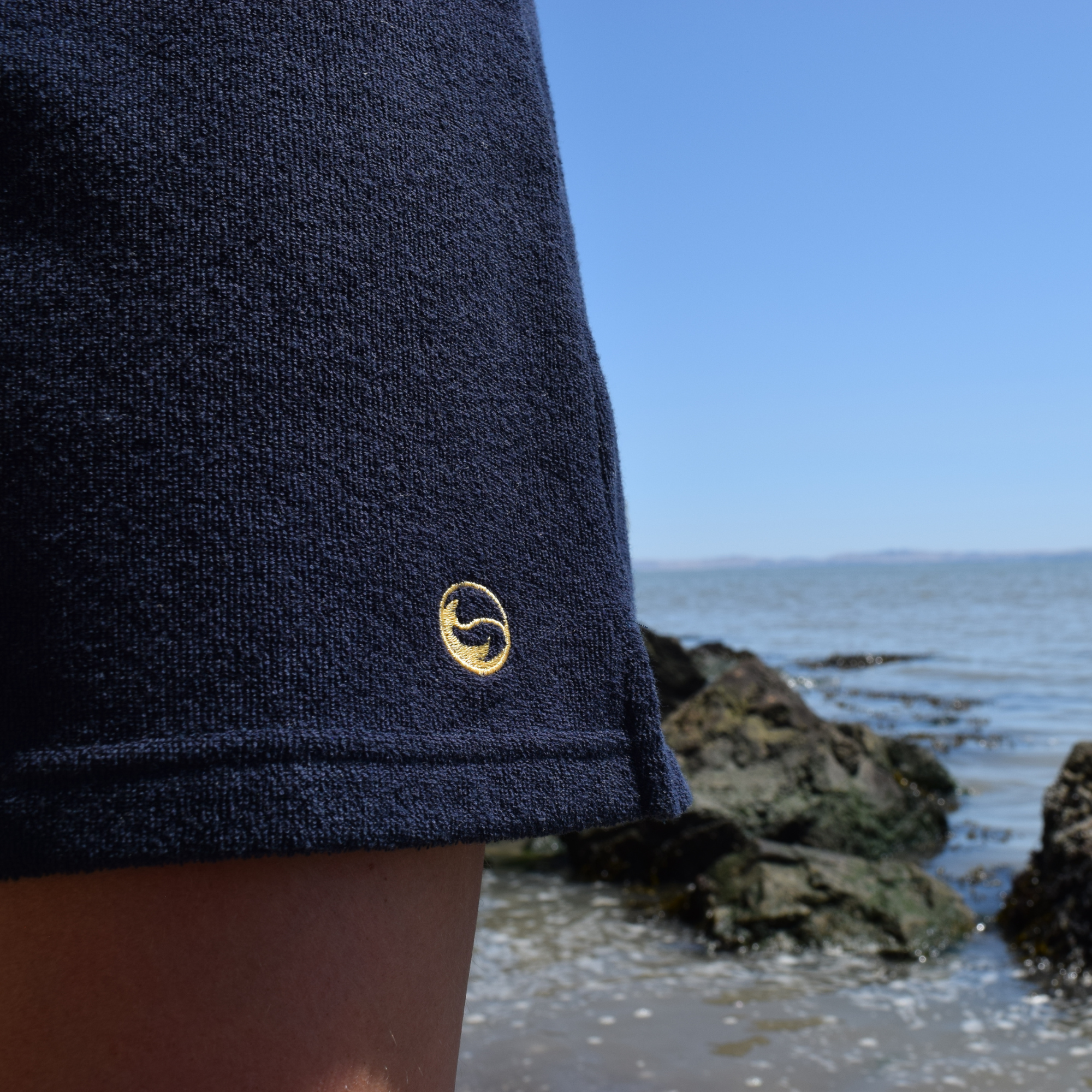 Navy Terry Cloth Polo Dress