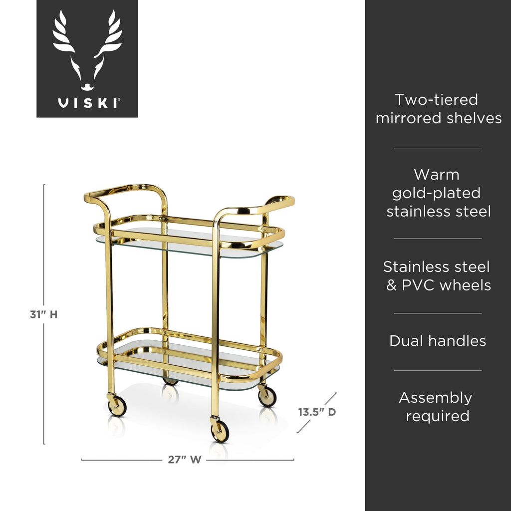 Antique Gold Bar Cart